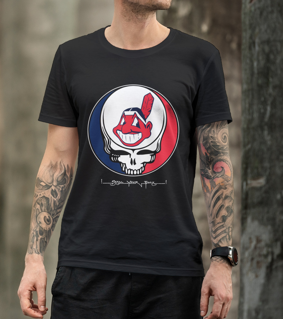 Grateful Dead Cleveland Indians Steal Your Face Icon T-Shirt