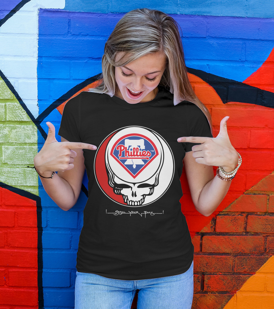 GRATEFUL DEAD Steal Your Face Philadelphia Phillies T-Shirt