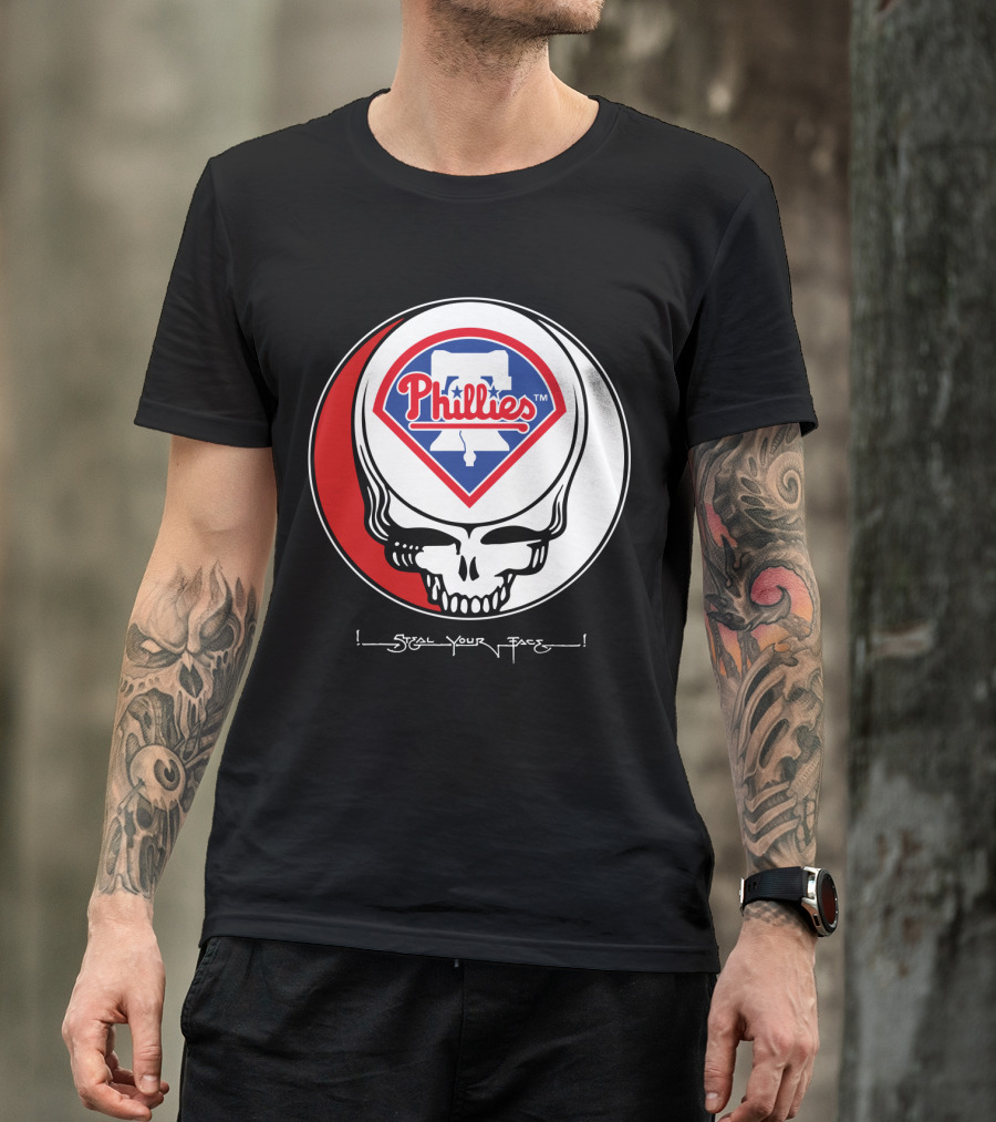 GRATEFUL DEAD Steal Your Face Philadelphia Phillies T-Shirt