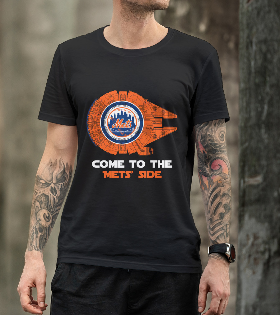 New York Mets Come To The Mets' Side Millennium Falcon T-Shirt