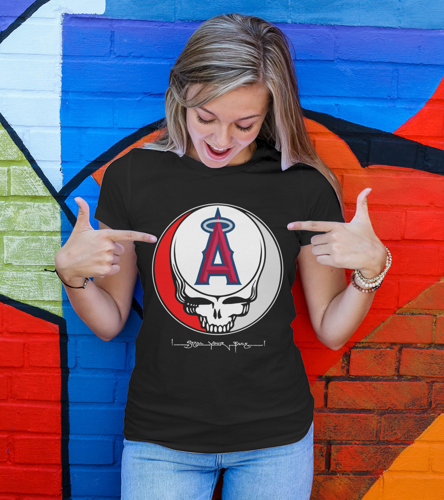 GRATEFUL DEAD Steal Your Face Los Angeles Angels Of Anaheim T-Shirt