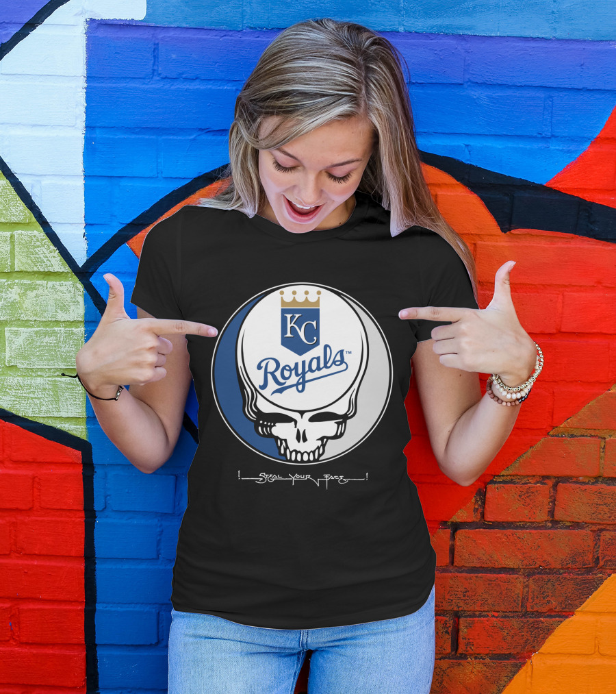 GRATEFUL DEAD Steal Your Face KC Royals T-Shirt