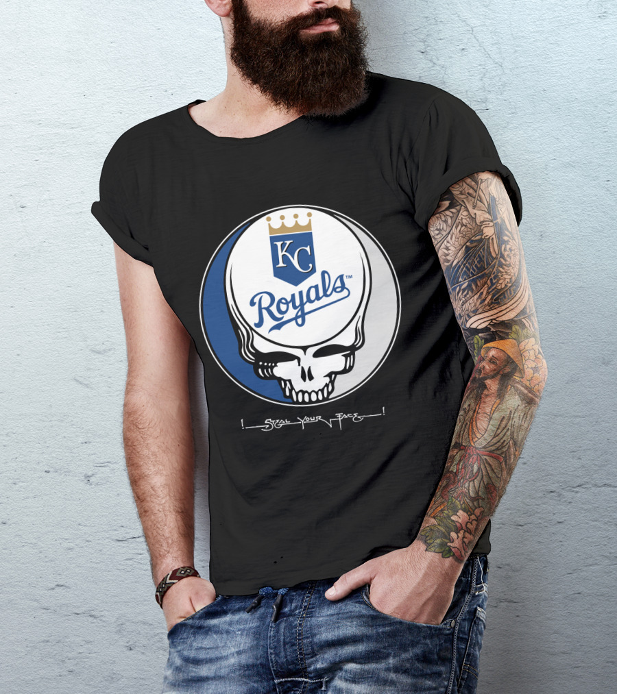 GRATEFUL DEAD Steal Your Face KC Royals T-Shirt
