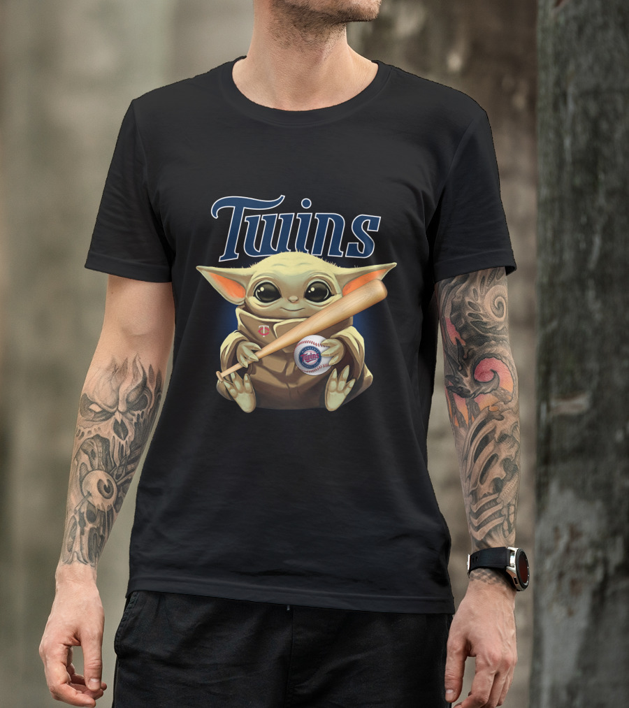 Minnesota Twins Baby Yoda Baseball Bat T-Shirt