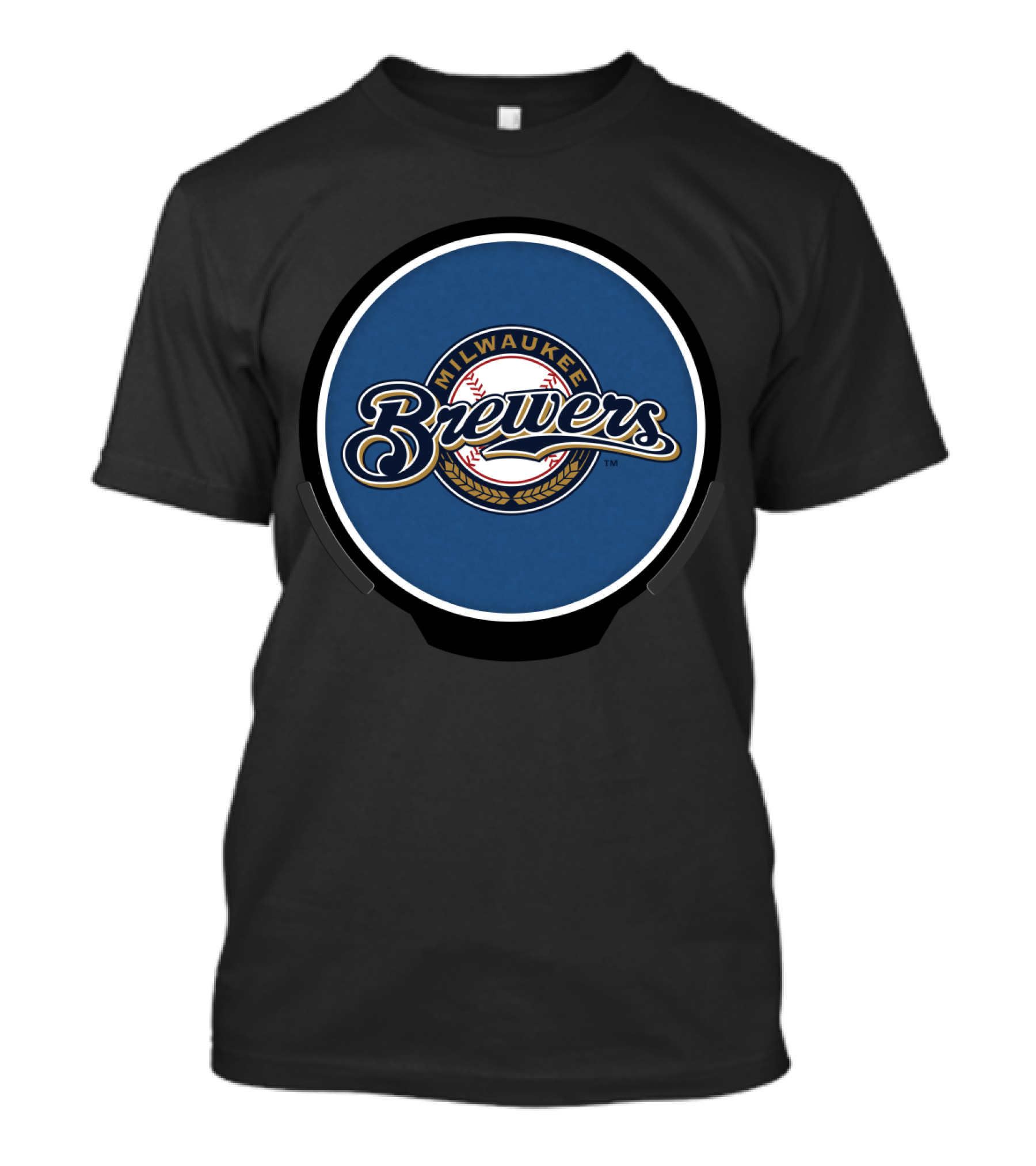 Milwaukee Brewers Baseball Logo With Wheat And Ball T-Shirt