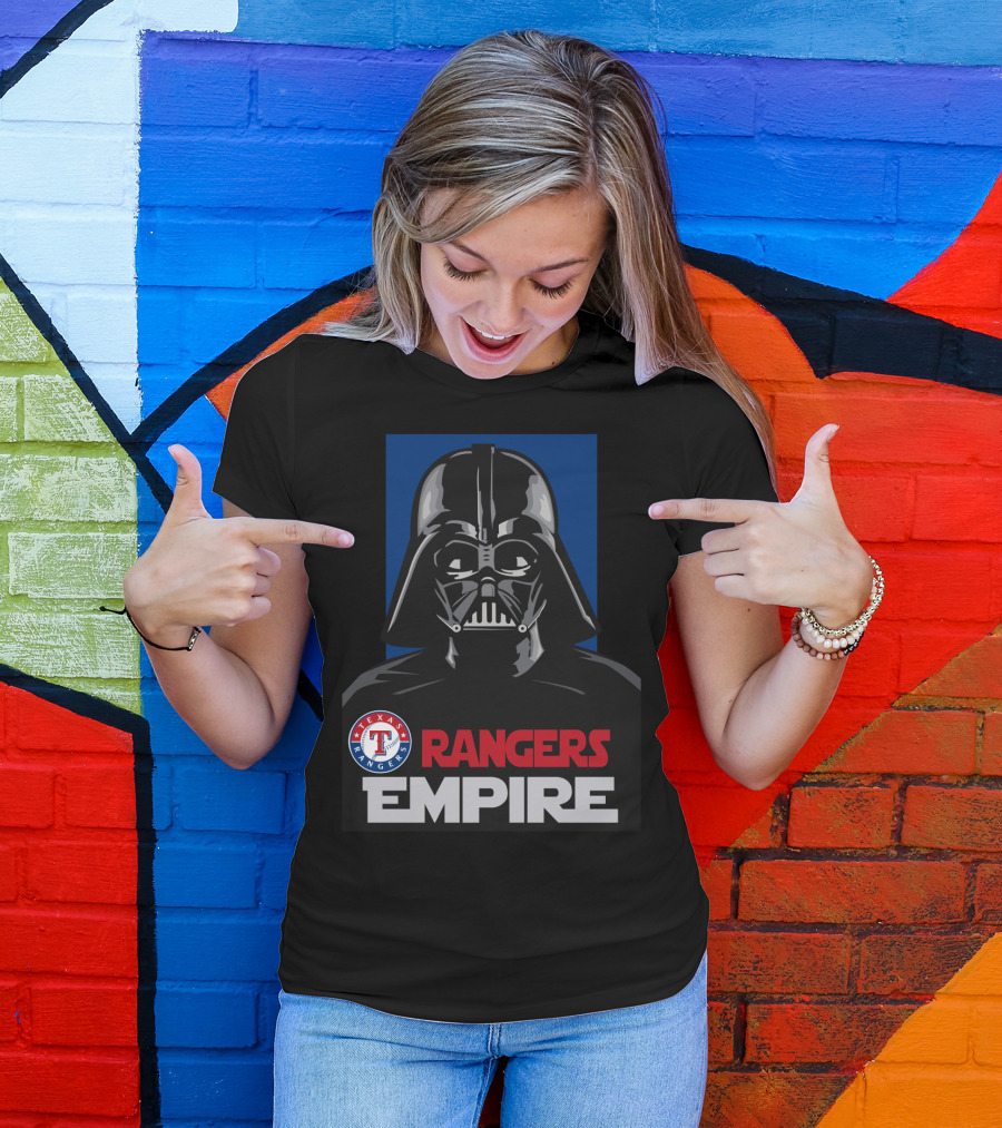 Texas Rangers Empire Darth Vader Iconic Crossover T-Shirt