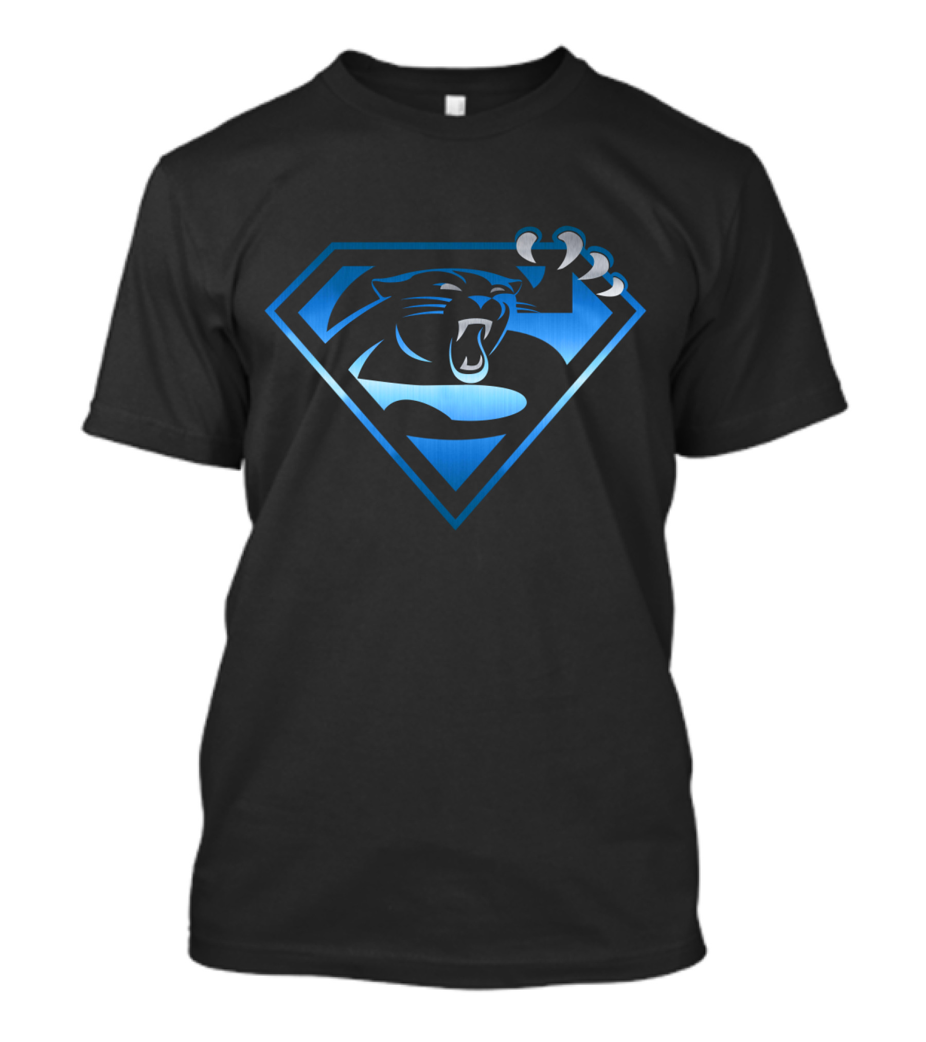 Carolina Panthers Superman Logo Combination T-Shirt