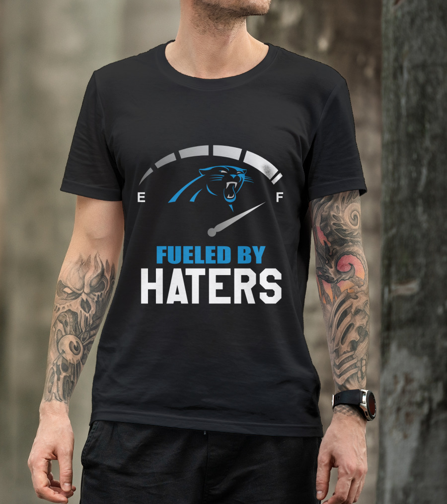 Carolina Panthers Fueled By Haters Full Tank Gauge T-Shirt