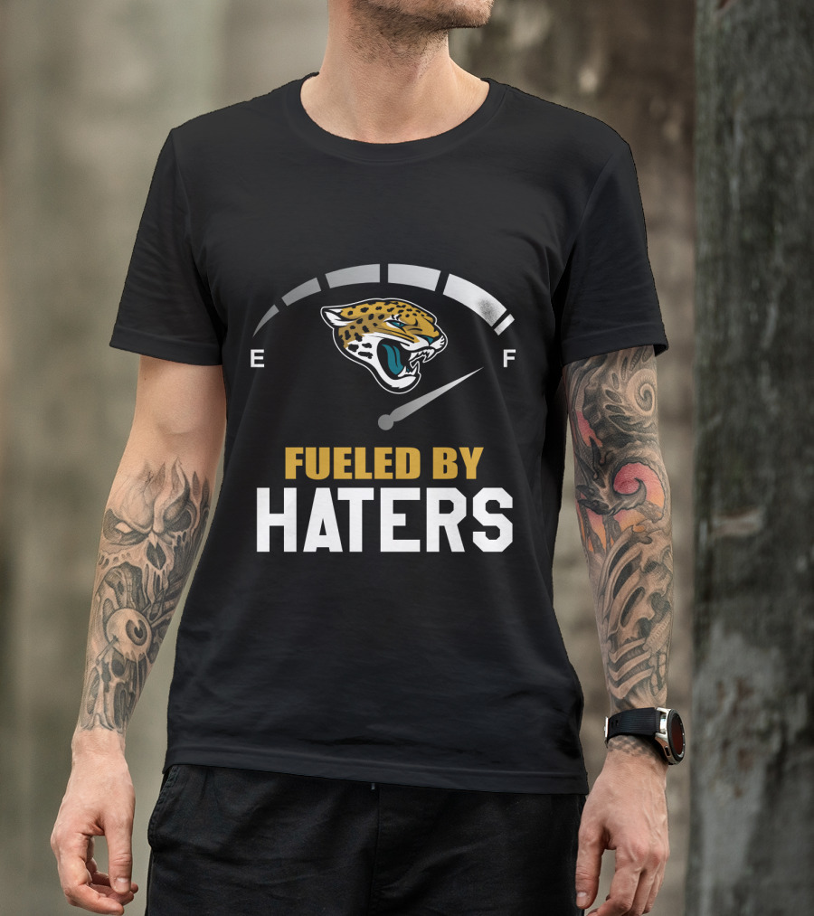 Jacksonville Jaguars Fueled By Haters Bold Energy Gauge T-Shirt
