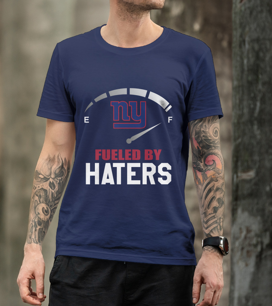 New York Giants Ny Fueled By Haters Fuel Gauge T-Shirt
