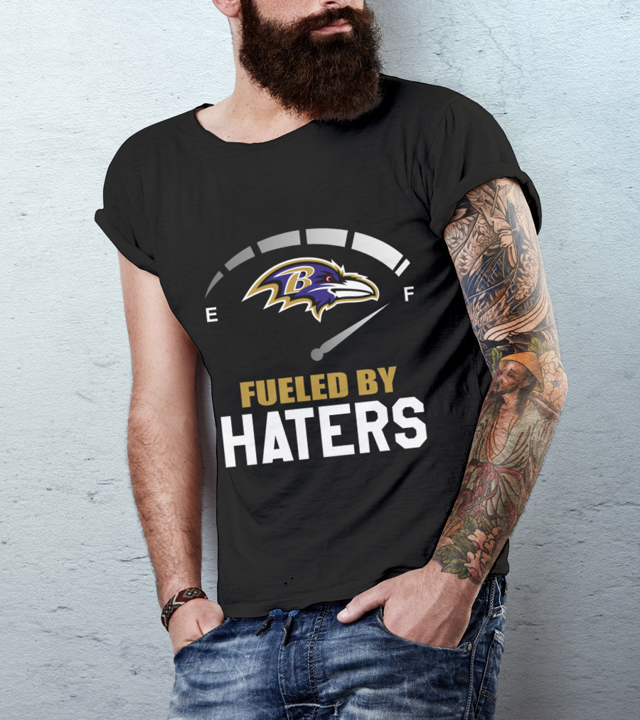 Fueled By Haters Baltimore Ravens Logo Fuel Gauge T-Shirt