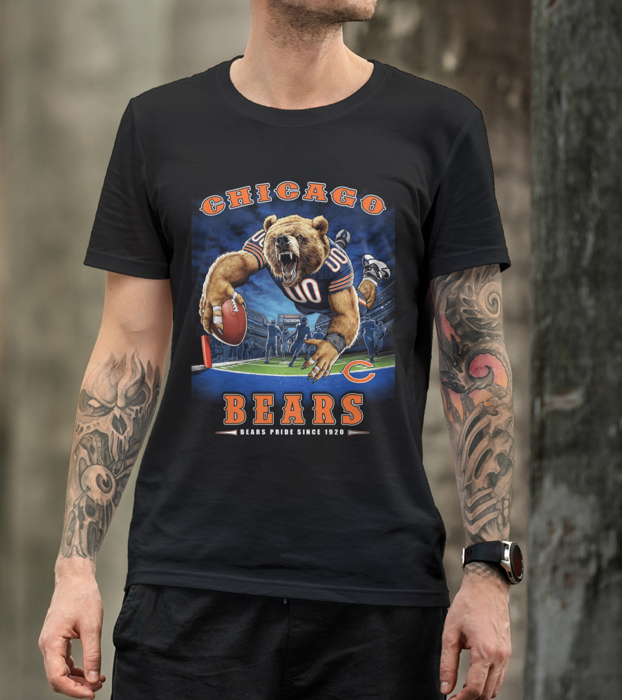 Chicago Bears Pride Since 1920 Touchdown Nfl Football T-Shirt