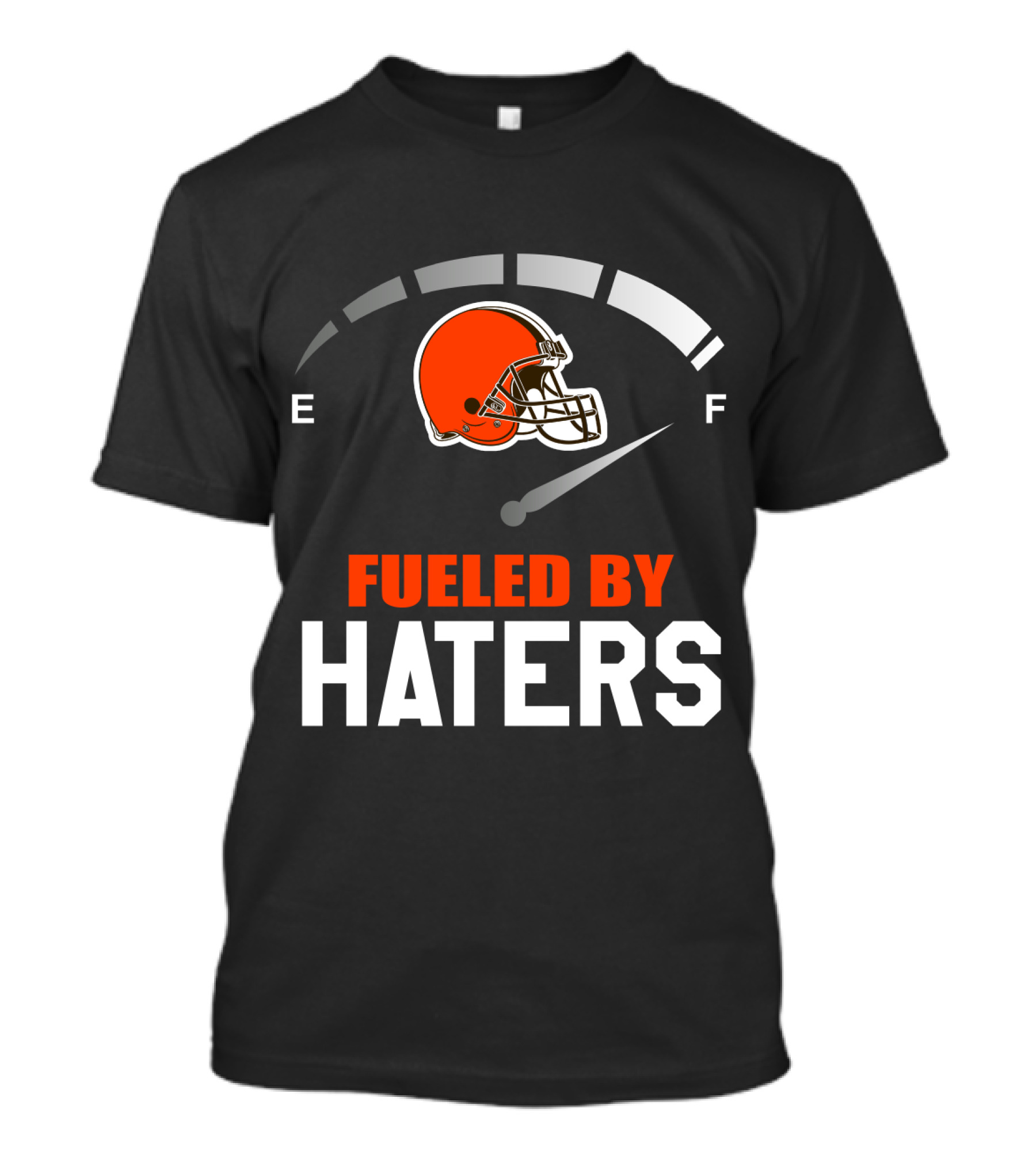 Cleveland Browns Helmet Fueled By Haters Football Fanatics T-Shirt