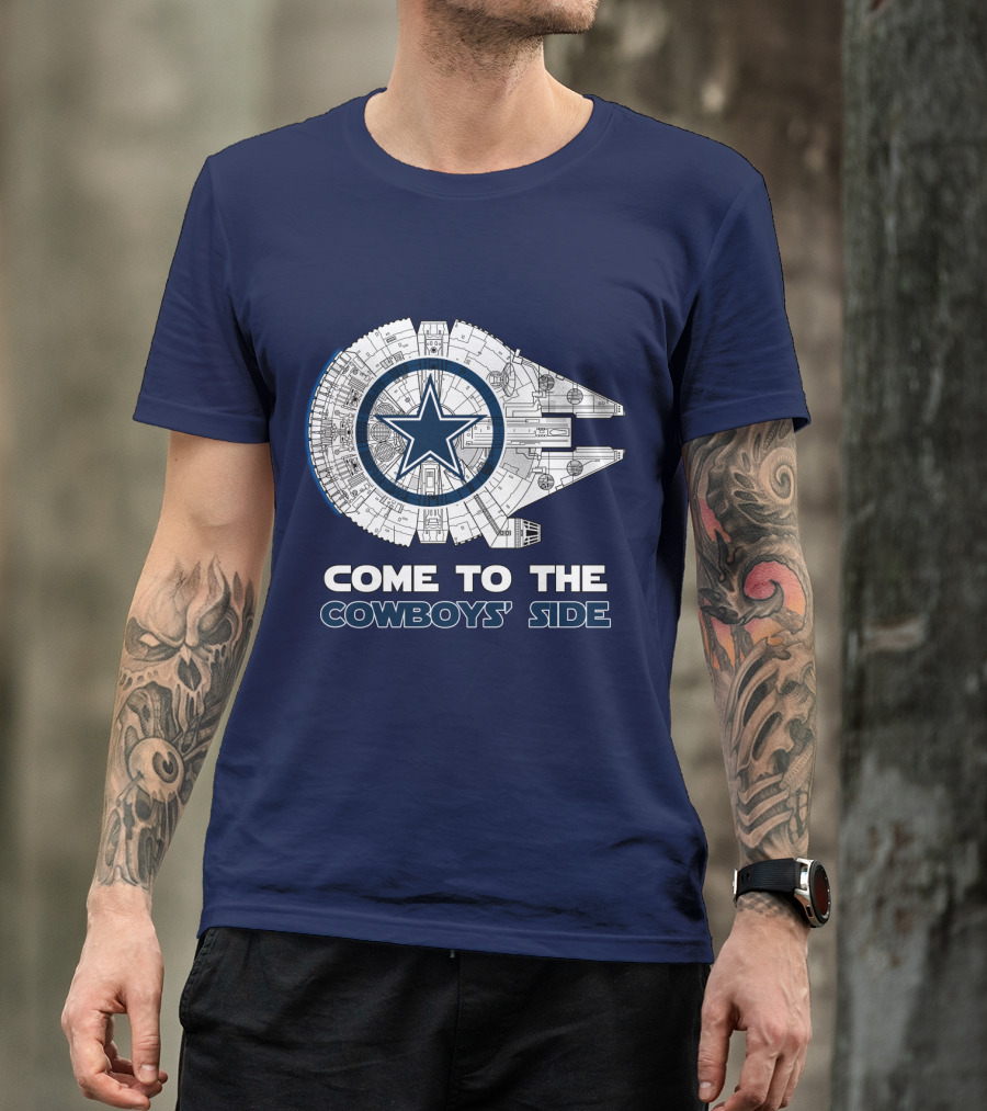 Come To The Cowboys' Side Millennium Falcon Star Cowboys T-Shirt
