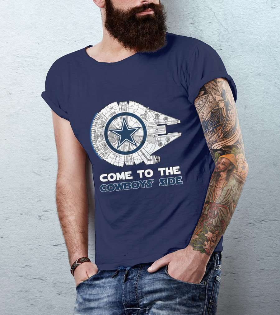 Come To The Cowboys' Side Millennium Falcon Star Cowboys T-Shirt