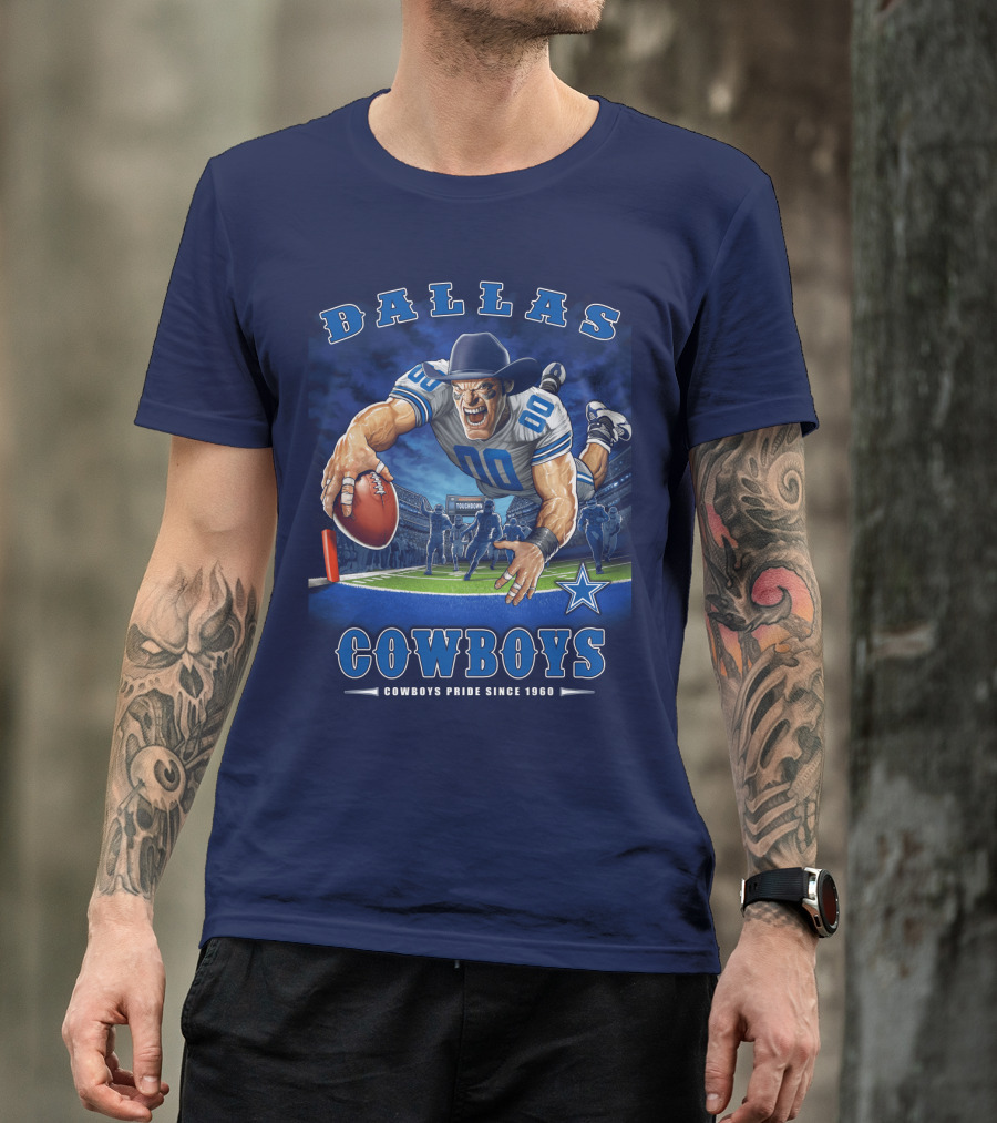 Dallas Cowboys Pride Since 1960 Touchdown End Zone Nfl T-Shirt