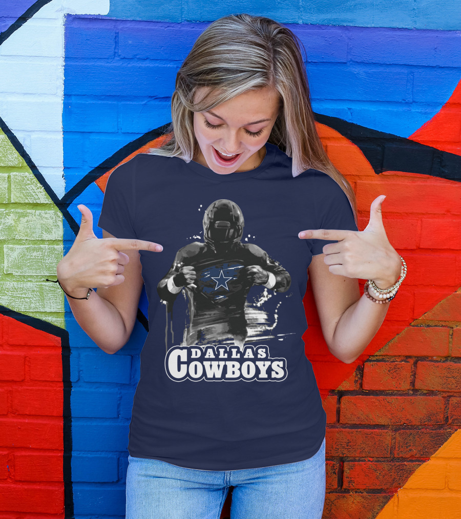 Dallas Cowboys Superhero Star Icon Football Player T-Shirt