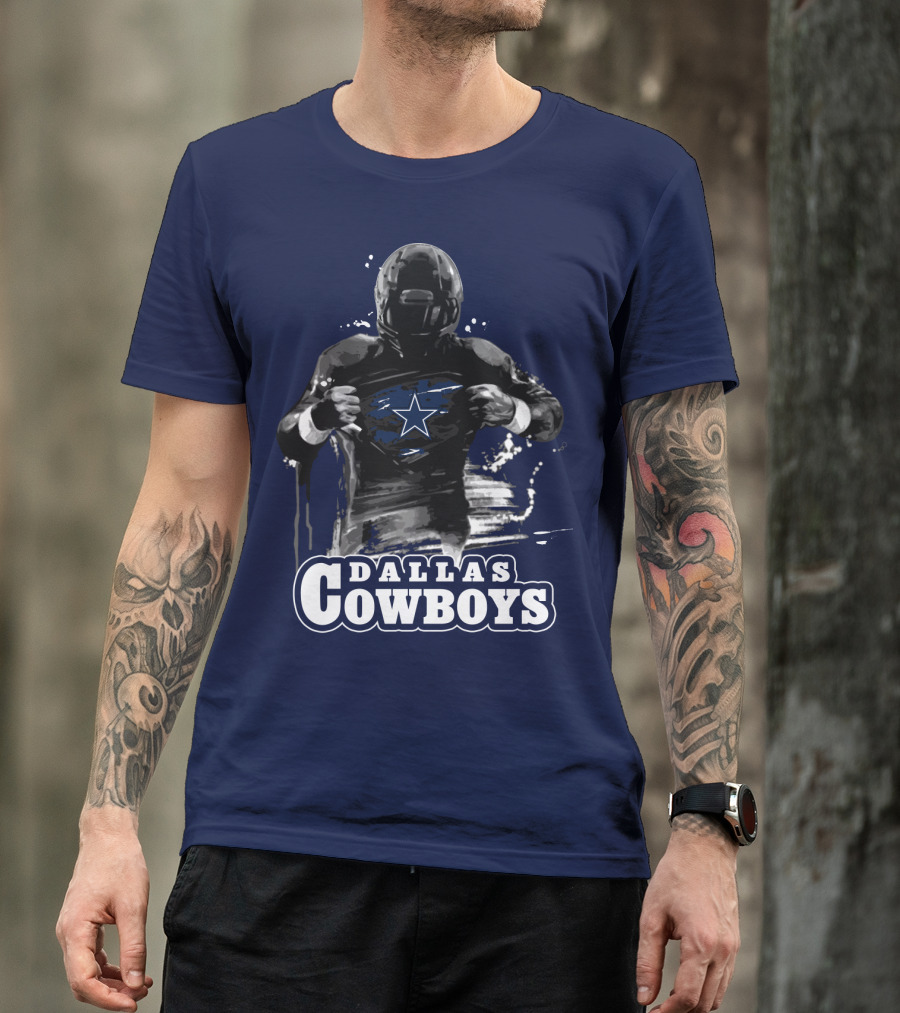 Dallas Cowboys Superhero Star Icon Football Player T-Shirt
