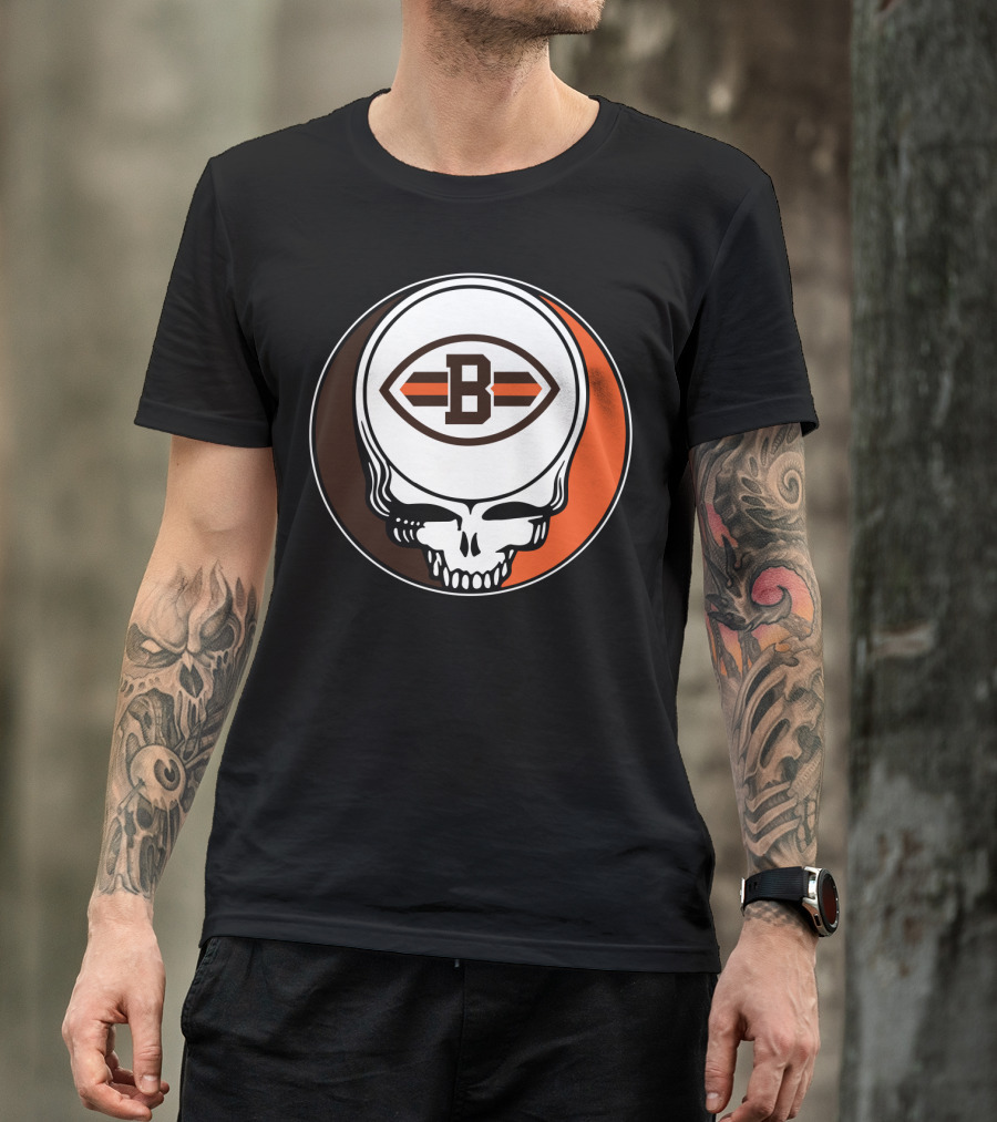 Grateful Dead Cleveland Browns Skull T-Shirt