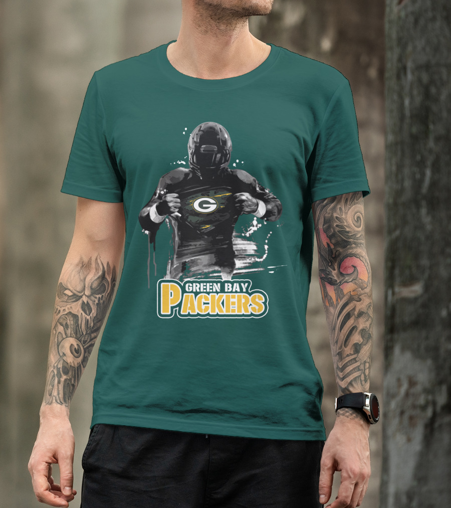 Green Bay Packers Superhero Football Player Iconic Team T-Shirt