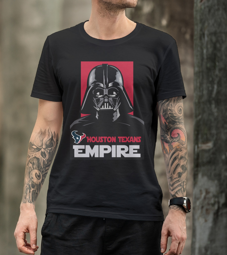 Houston Texans Empire Darth Vader Star Wars Crossover Fan Gear T-Shirt