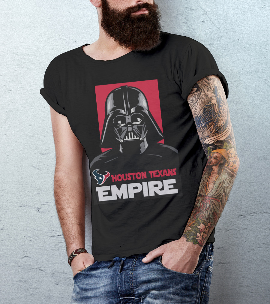 Houston Texans Empire Darth Vader Star Wars Crossover Fan Gear T-Shirt