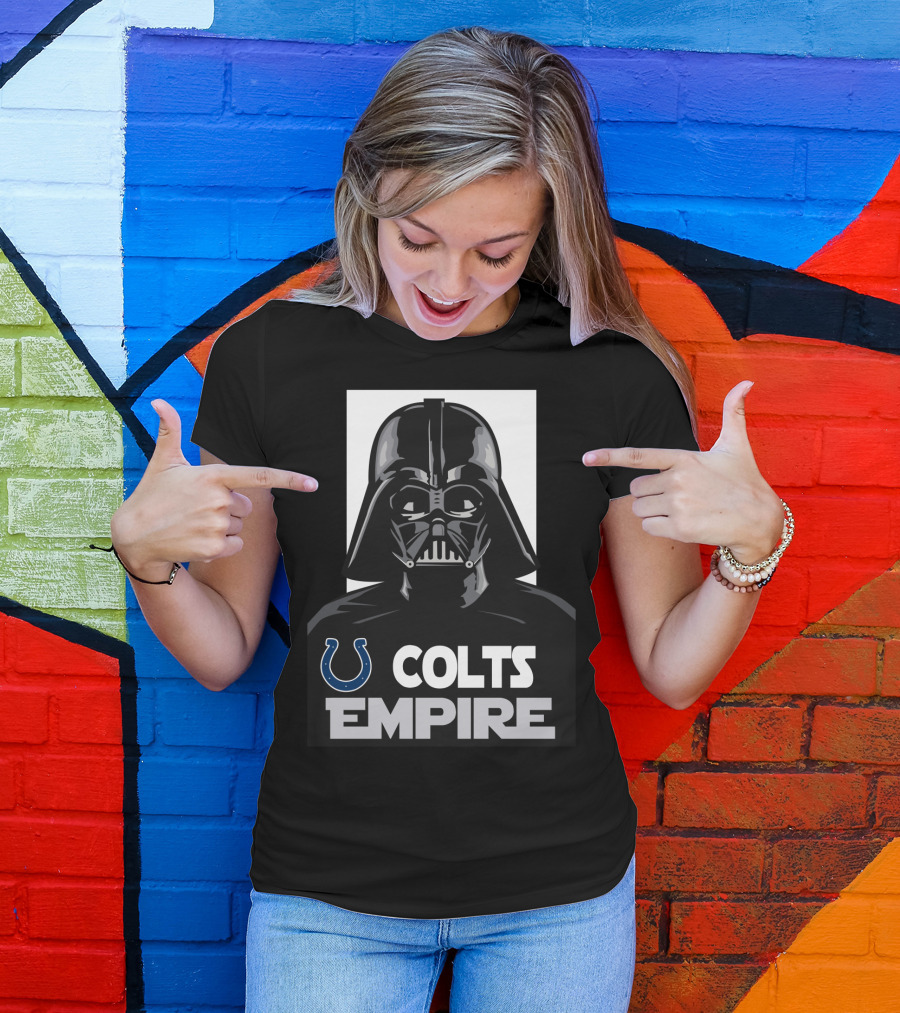 Colts Empire Darth Vader Indianapolis Nfl Football Team Star Wars Crossover T-Shirt