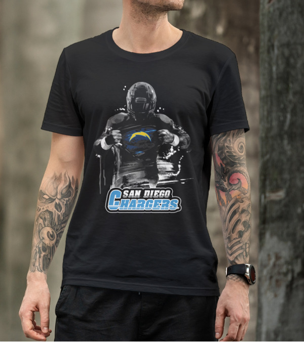 San Diego Chargers Football Hero Bold Lightning T-Shirt