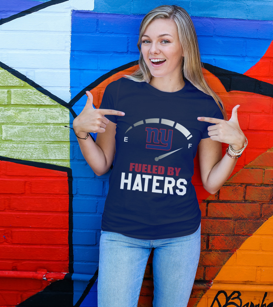 New York Giants Fueled By Haters Fuel Gauge T-Shirt