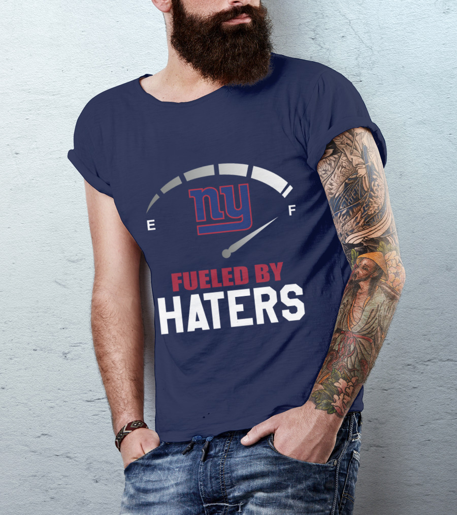 New York Giants Fueled By Haters Fuel Gauge T-Shirt