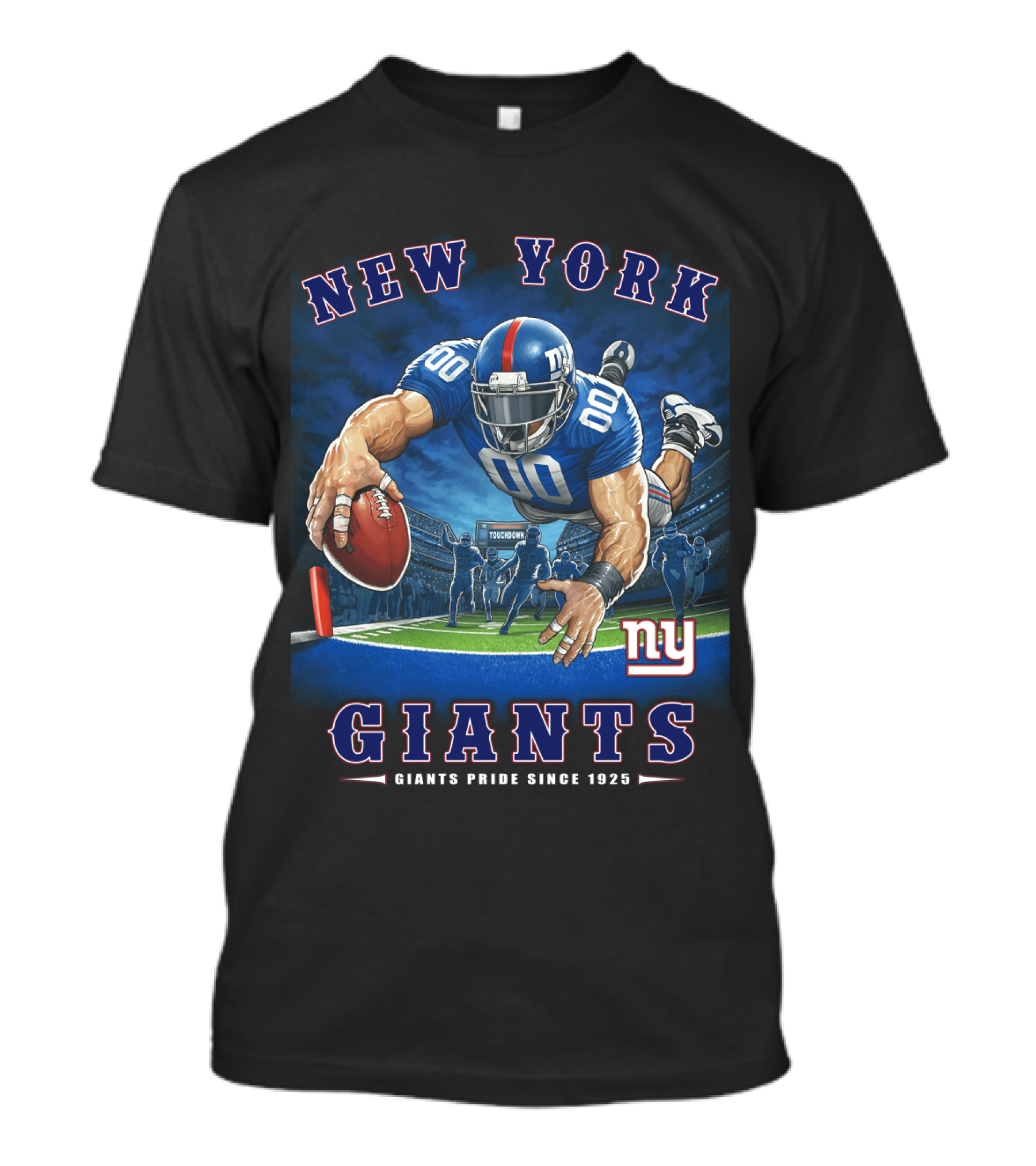New York Giants Pride Since 1925 End Zone Nfl Tocobowl Football Player T-Shirt