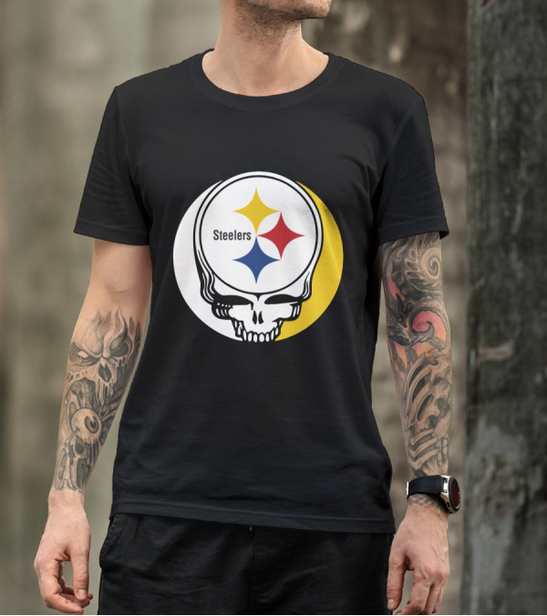 GRATEFUL DEAD Steelers Skull With Team T-Shirt