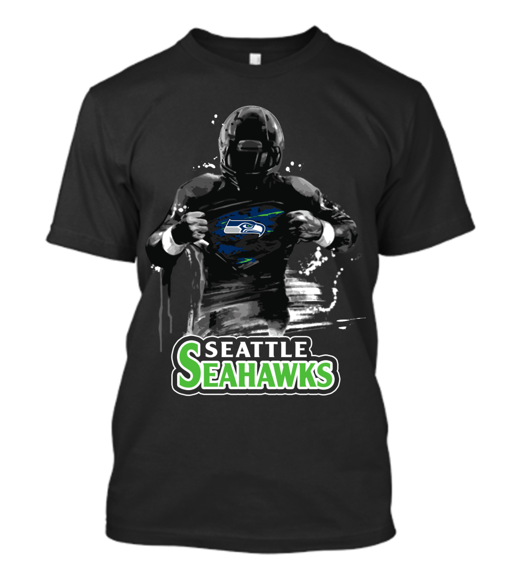 Seattle Seahawks Football Fan Heroic Logo Reveal T-Shirt