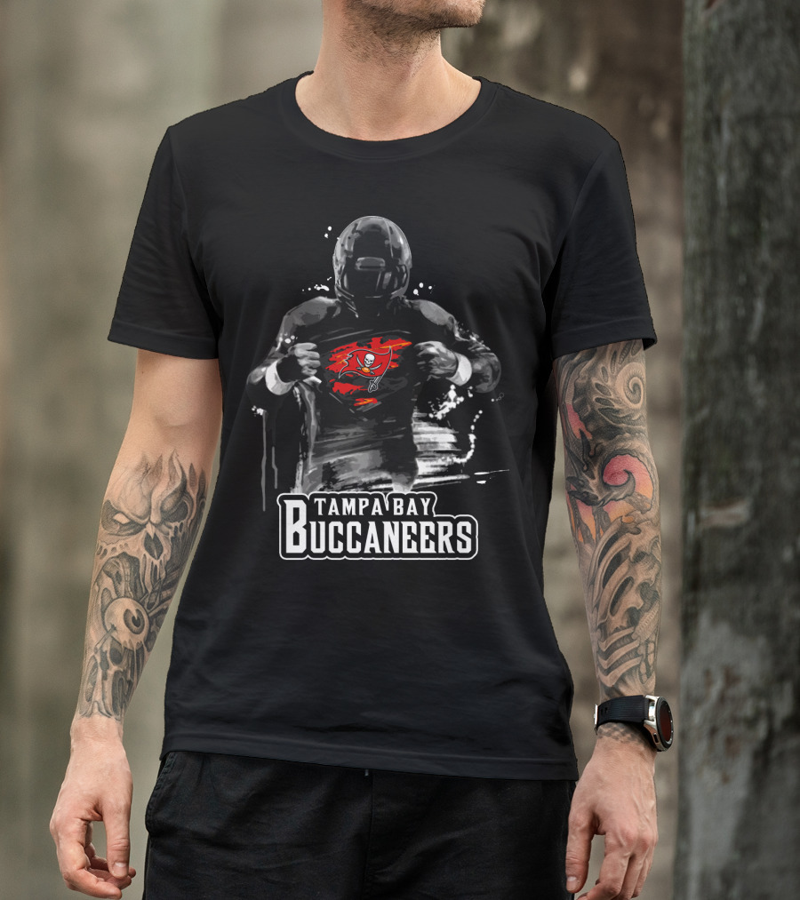Tampa Bay Buccaneers Football Hero Revealing Team T-Shirt