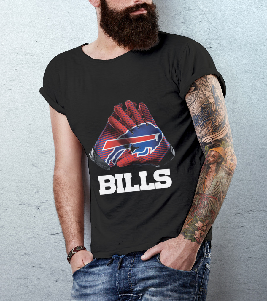 Bills Nfl Team Buffalo Gloves T-Shirt