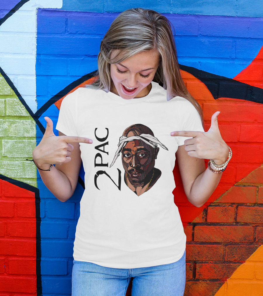 Tupac Shakur 2Pac Bandana Rapn T-Shirt