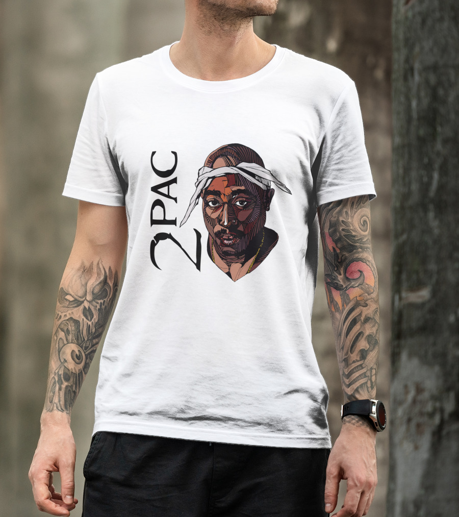 Tupac Shakur 2Pac Bandana Rapn T-Shirt