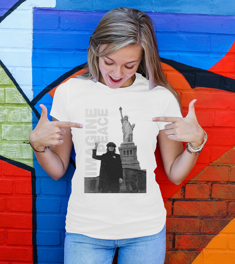 Imagine Peace Liberty Statue JLN 08 T-Shirt