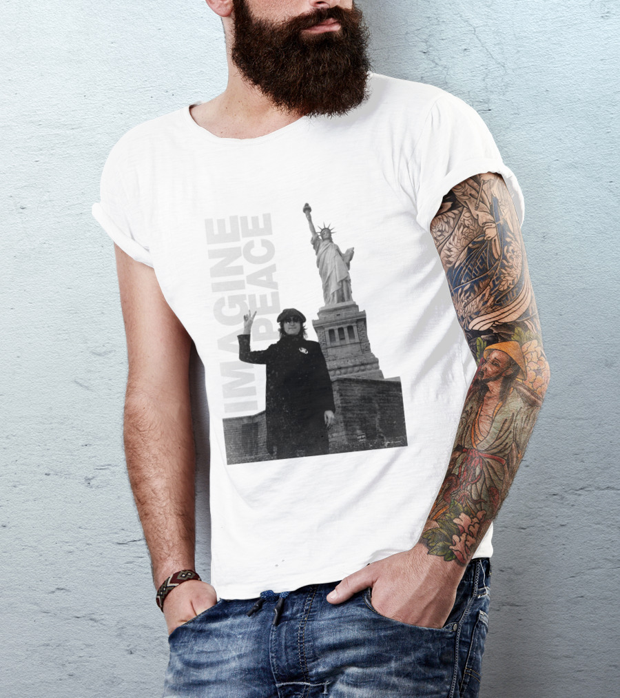Imagine Peace Liberty Statue JLN 08 T-Shirt