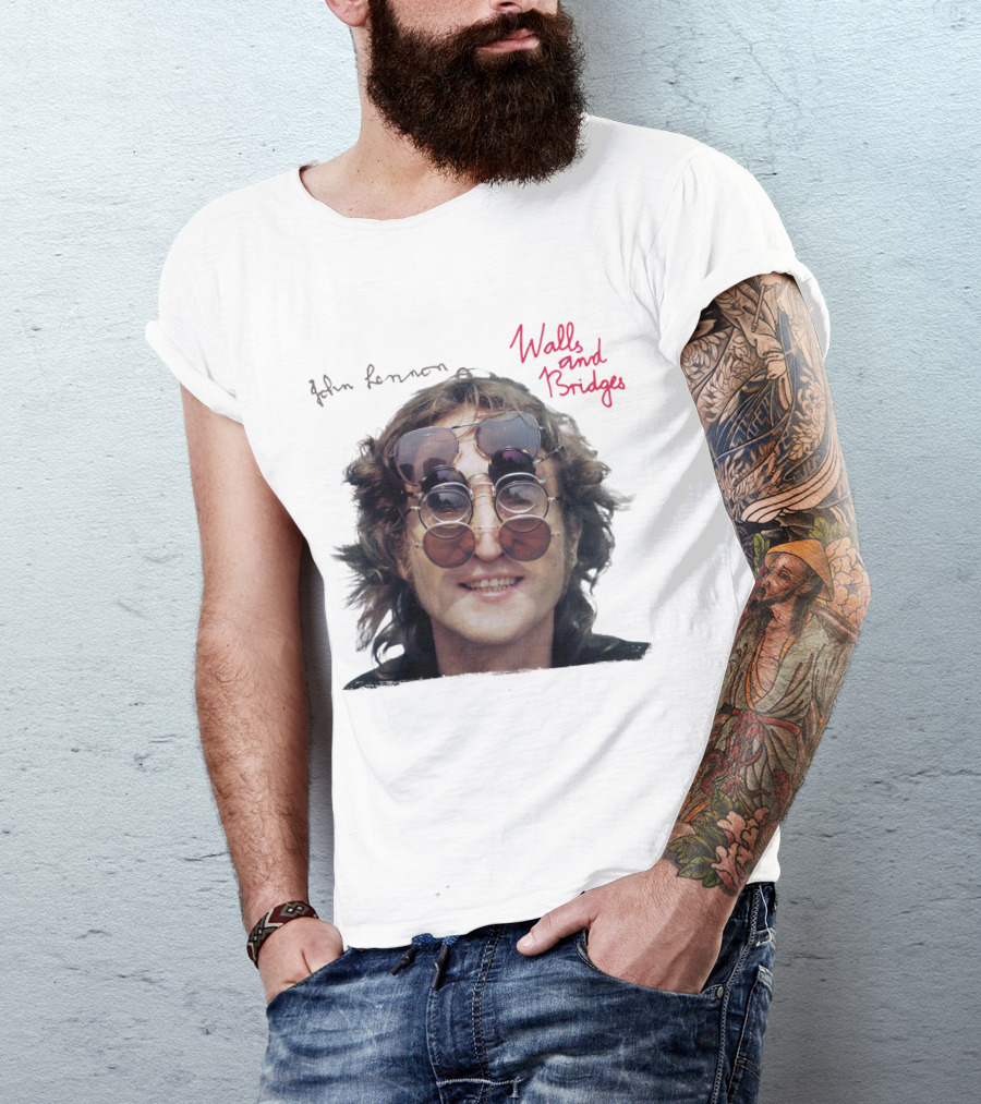 John Lennon Walls And Bridges Album Iconic Multi-Lens Sunglasses T-Shirt