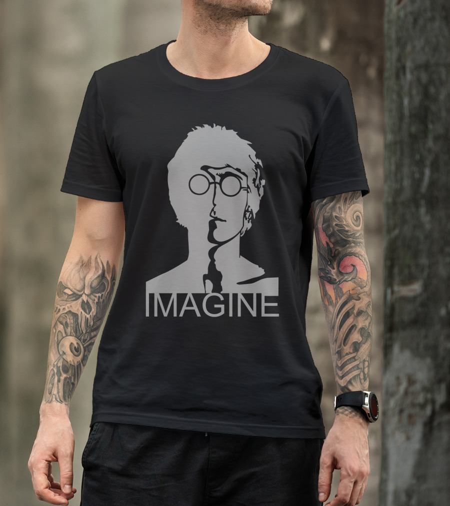 Imagine John Lennon Silhouette Glasses T-Shirt