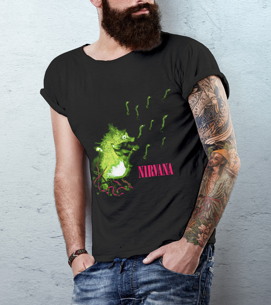 Nirvana Nvn 13 Green Seahorse T-Shirt
