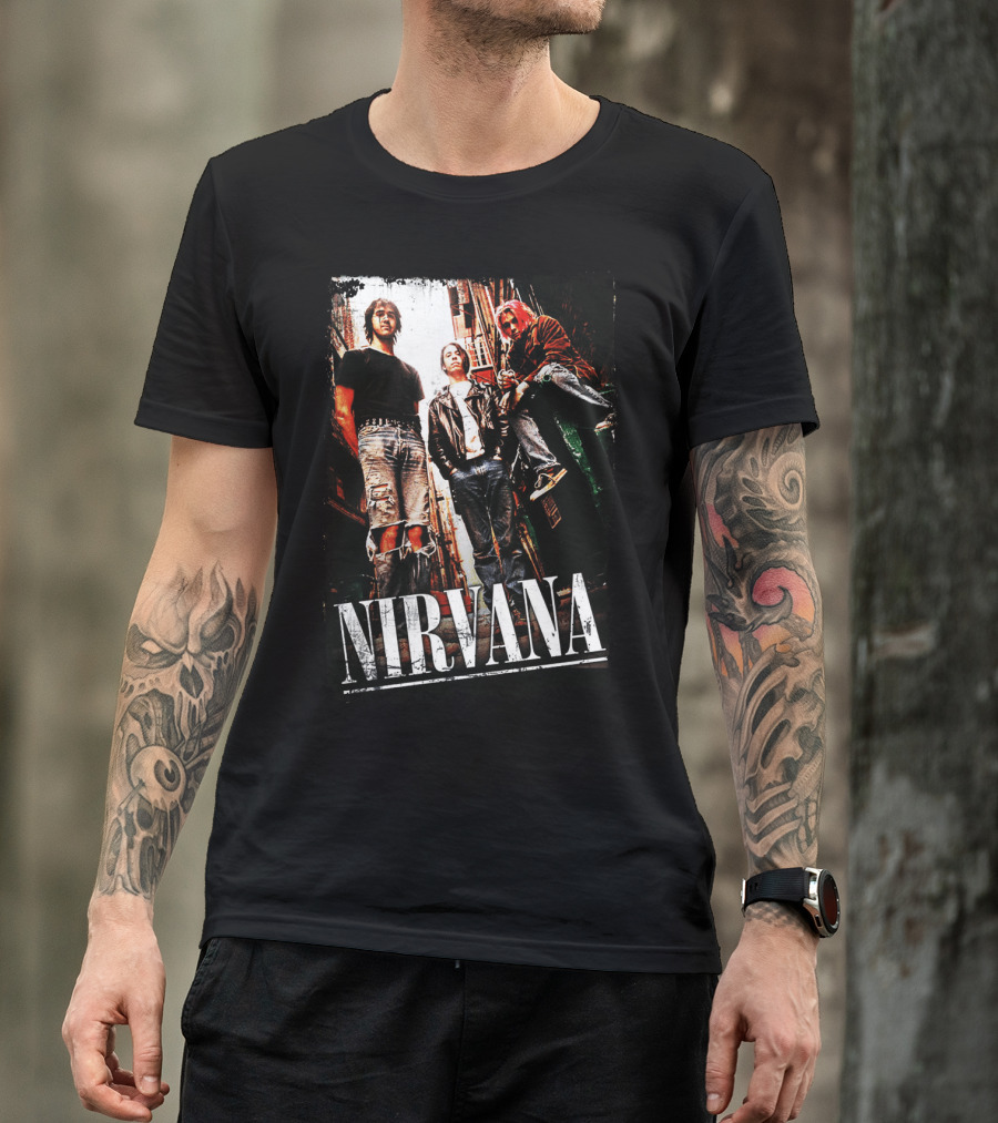 Nirvana Nvn 14 Grunge Band Photo T-Shirt
