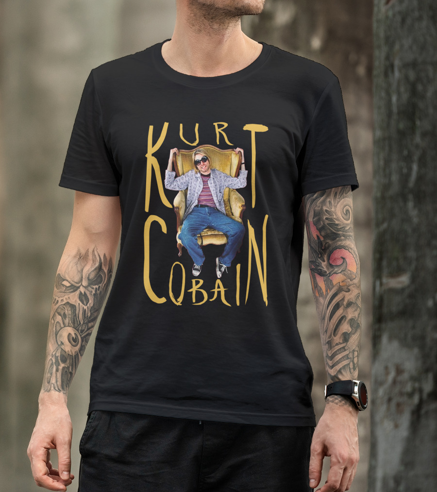 Kurt Cobain Sitting On Chair T-Shirt