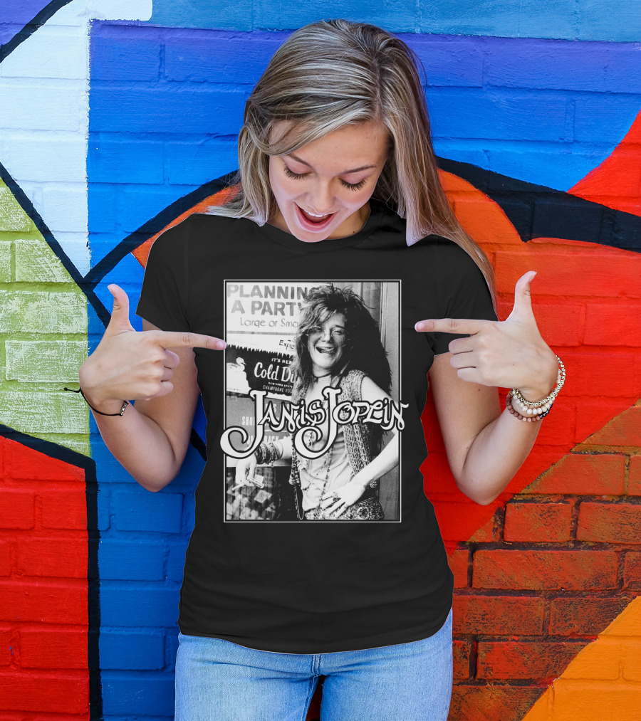 Janis Joplin Cold Drink Planning A Party T-Shirt
