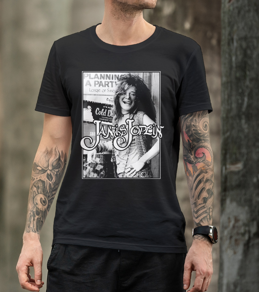 Janis Joplin Cold Drink Planning A Party T-Shirt
