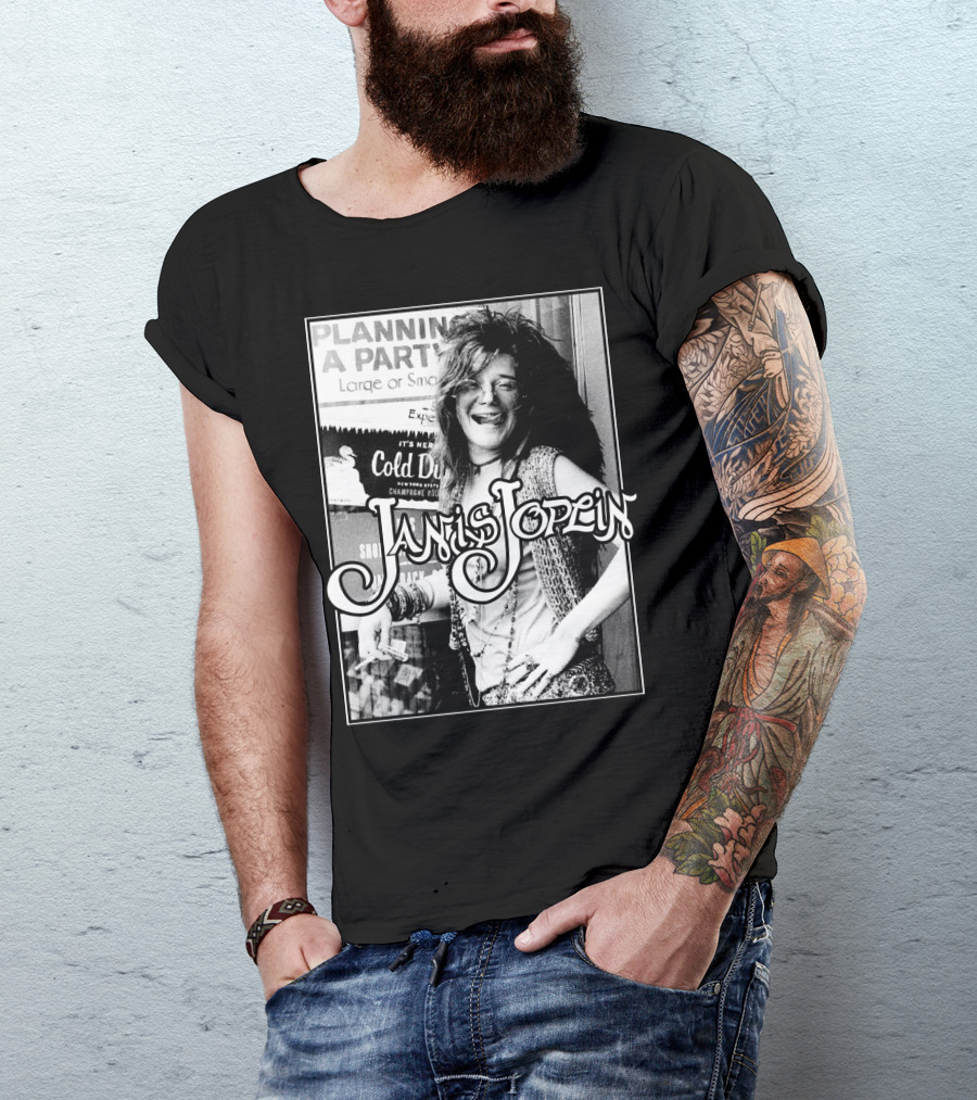 Janis Joplin Cold Drink Planning A Party T-Shirt