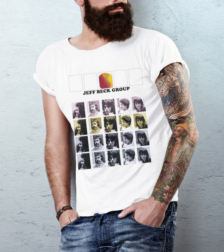 TJB 10 The Jeff Beck Group Retro Collage Portraits T-Shirt