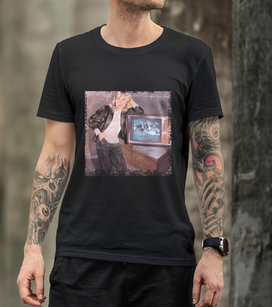 Joni Mitchell Wild Things Run Fast Album Cover T-Shirt
