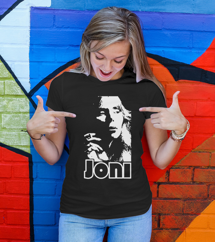 Joni Mitchell Black And White Classic T-Shirt